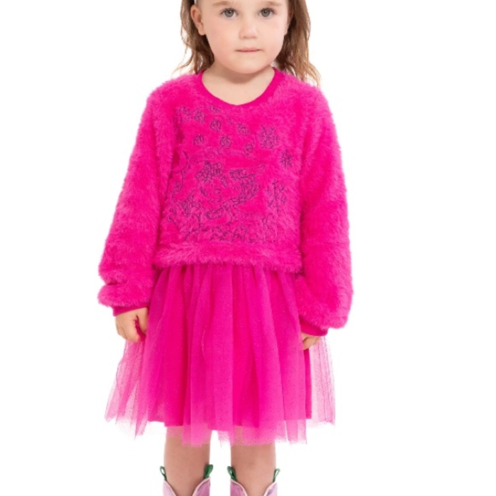 DISNEYS STRAWBERRY SHORTCAKE OH SO SOFT GRAPHIC & METALLIC TUTU DRESS